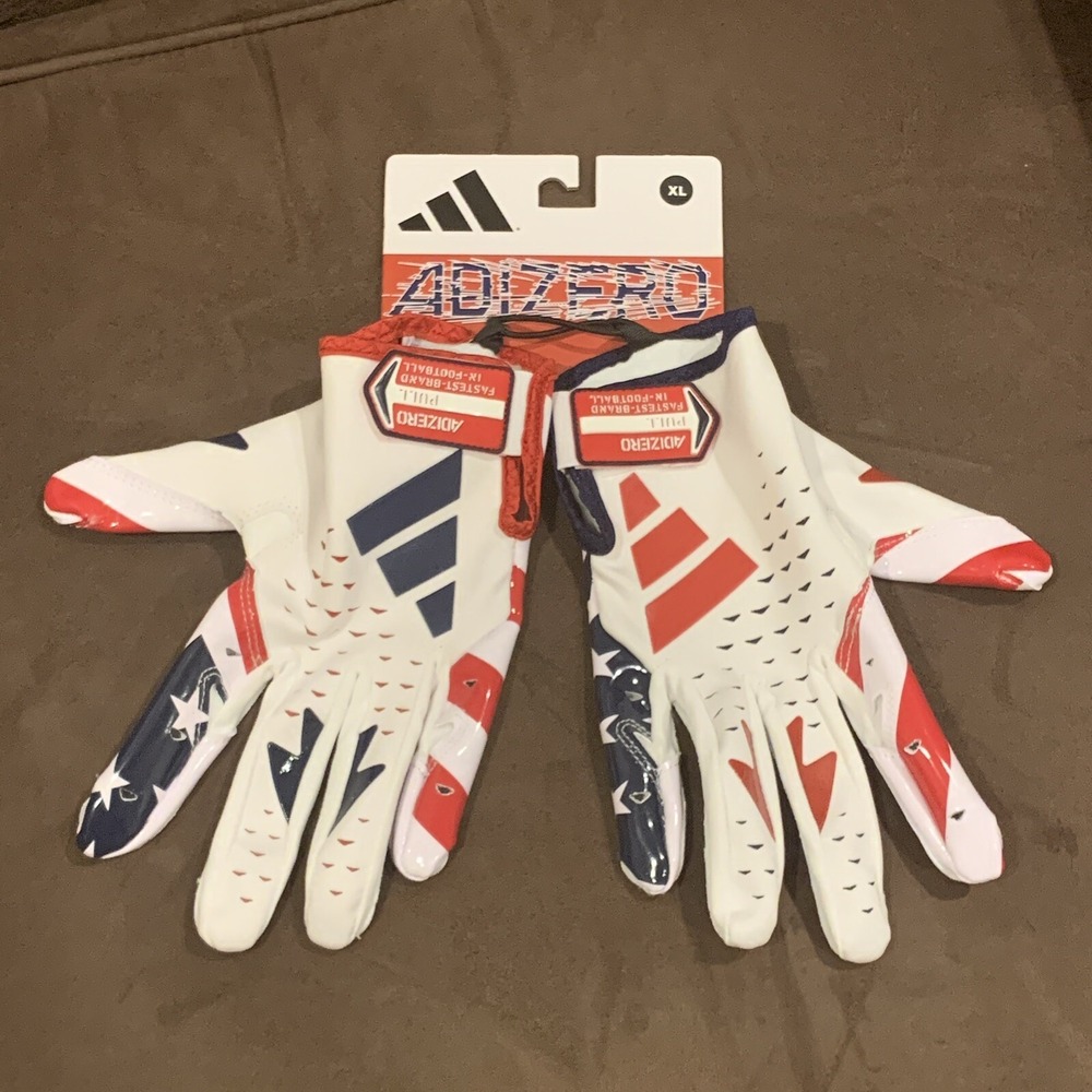 Adidas Adizero 13.0 USA Flag Football Receiver Gloves Limited Edition Adult XL